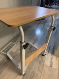 Mobile Side Table 23.6 Inches End Table Sofa Table with Slot & Wheels Mobile Laptop Computer Desk Adjustable Movable Laptop Computer Stand - RaditShop