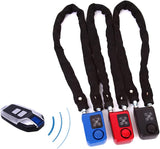 Bike Lock with Remote Control, Anti-Theft Vibration Alarm with 31 Inch Cable Length, IP55 Waterproof for Bicycle Motorcycle Door Fence Gate Scooter Baby Stroller - RaditShop