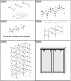 Shoe Rack Portable Storage Free Standing Shoe Organizer with Non-Woven Fabric Cover (Black) - RaditShop