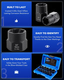 Impact Nut and Bolt Extraction Tool Set, Rusted Damaged Stripped Nut and Bolt Remover Tool Kit, Nut Bolt Extractor Socket Set in 13 SAE and Metric Sizes for 3/8 Inch Drive with Case - RaditShop