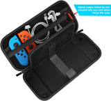 Switch Carrying Case Compatible with Nintendo Switch/Switch OLED, with 20 Games Cartridges Protective Hard Shell Travel Carrying Case Pouch for Console & Accessories, Black - RaditShop