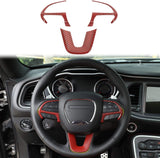 Challenger Steering Wheel Trim for 2015-2024+ Dodge Challenger, Charger, 2014-2024+ Dodge Durango, Jeep Grand Cherokee SRT8 - RaditShop