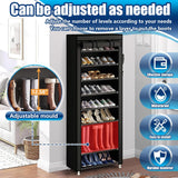 slim 9 tiers shoes rack with cover 376 - RaditShop