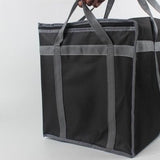 3XL Insulated Bag for Food Delivery & Grocery Shopping with Zippered Top, Black - RaditShop