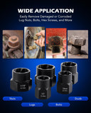 Impact Nut and Bolt Extraction Tool Set, Rusted Damaged Stripped Nut and Bolt Remover Tool Kit, Nut Bolt Extractor Socket Set in 13 SAE and Metric Sizes for 3/8 Inch Drive with Case - RaditShop