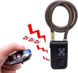 Bike Lock with Remote Control, Anti-Theft Vibration Alarm with 31 Inch Cable Length, IP55 Waterproof for Bicycle Motorcycle Door Fence Gate Scooter Baby Stroller - RaditShop