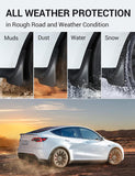 Tesla Model Y Mud Flaps Splash Guards Winter Vehicle Sediment Protection No Need to Drill Holes Vehicle Tire Protector Mudflaps All Weather Tesla Exterior Accessories (Set of 4) - RaditShop