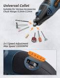 DETLEV PRO Rotary Tool Kit with 153 Accessories 170W Variable Speed with Flex Shaft for Cutting Carving Grinding Projects - RaditShop