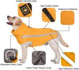 Dog Coat Waterproof Warm Winter Jacket Windproof Fleece Coat Pet Outdoor Clothes for Small Medium Large Dogs Cold Weather Vest with Harness Hole - RaditShop