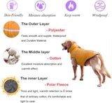 Dog Coat Waterproof Warm Winter Jacket Windproof Fleece Coat Pet Outdoor Clothes for Small Medium Large Dogs Cold Weather Vest with Harness Hole - RaditShop