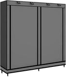 Shoe Rack Portable Storage Free Standing Shoe Organizer with Non-Woven Fabric Cover (Black) - RaditShop