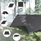 Waterproof Camping Tarp,Hammock Rain Fly Tent Tarp 10X10FT/10×15FT,Lightweight and Backpacking Approved,Multifunctional Tent Footprint for Camping,Sunshade,Hiking,Survival Gear(10×15ft Gray) - RaditShop
