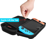 Switch Carrying Case Compatible with Nintendo Switch/Switch OLED, with 20 Games Cartridges Protective Hard Shell Travel Carrying Case Pouch for Console & Accessories, Black - RaditShop