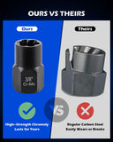 Impact Nut and Bolt Extraction Tool Set, Rusted Damaged Stripped Nut and Bolt Remover Tool Kit, Nut Bolt Extractor Socket Set in 13 SAE and Metric Sizes for 3/8 Inch Drive with Case - RaditShop