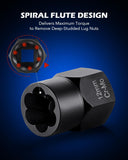 Impact Nut and Bolt Extraction Tool Set, Rusted Damaged Stripped Nut and Bolt Remover Tool Kit, Nut Bolt Extractor Socket Set in 13 SAE and Metric Sizes for 3/8 Inch Drive with Case - RaditShop