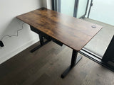 Height Adjustable Standing Desk, Electric Stand Up Table, Sit Stand Home Office Desk, Black Frame/Rustic Brown Wood Top - RaditShop