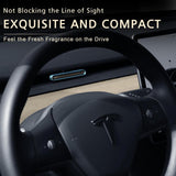 Car Fragrance Diffuser in Vent for Tesla Model Y,Model 3,for Tesla Air Freshener Included Reusable Spare Fragrance Sticks,Blue Silver - RaditShop
