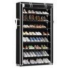 Home Tiered Shoe Rack with Dust Free Standing Vertical Footwear Organizer with Dustproof, Non-Woven Fabric Cover and Metal Frame - RaditShop