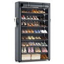 Home Tiered Shoe Rack with Dust Free Standing Vertical Footwear Organizer with Dustproof, Non-Woven Fabric Cover and Metal Frame - RaditShop