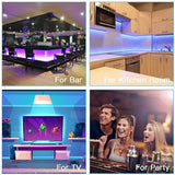 LED Light Strip, Megulla 32.8ft/10m Music Sync Color Changing RGB LED Strip with Remote, Sensitive Built-in Mic - Sparkmart