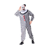 Clown Costume Scary Killer Terrifier Costume with Mask Halloween Cosplay Jumpsuit Full Set for Adults Kids