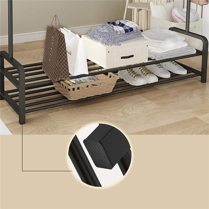 Simple Houseware Garment Rack with Storage Shelves and Coat/Hat Hangin —  RaditShop
