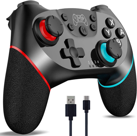 Switch Pro Controller Wireless Compatible with Nintendo Switch Manette/OLED/Lite, FUNLAB Firefly Bluetooth Remote Gamepad /NFC/Paddle