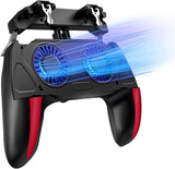 PUBG Mobile Game Controller, Mobile Controller Gaming Grip with Double Cooling Fan Phone Gamepad Joystick with Radiator - RaditShop