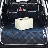 pet Trunk Cargo Cover with Bumper Flap Protection, Oversized Car Seat Cover Waterproof Nonslip Pet SUV Cargo Liner with Storage Pockets for Truck and SUV, Universal Fit (All Black) - RaditShop