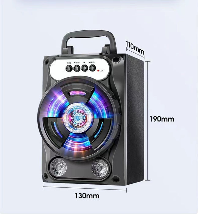 Portable Karaoke Machine with Microphone - Home Karaoke System with Party Lights for Kids and Adults - Rechargeable USB Speaker Set with FM Radio, SD/TF Card Support, and AUX-in - RaditShop