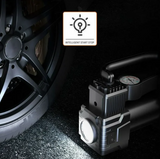Car Tire Inflator, air pump, Dual Cylinder Heavy Duty Cylinders Air Compressor Pump with LED Light for Auto