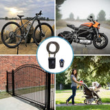 Bike Lock with Remote Control, Anti-Theft Vibration Alarm with 31 Inch Cable Length, IP55 Waterproof for Bicycle Motorcycle Door Fence Gate Scooter Baby Stroller