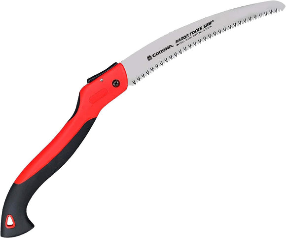 10-Inch Razor TOOTH Folding Saw | Pruning Saw Designed for Single-Hand Use | Curved Blade Hand Saw - RaditShop