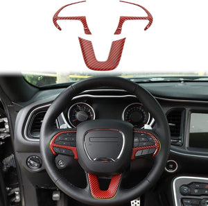 Challenger Steering Wheel Trim for 2015-2024+ Dodge Challenger, Charger, 2014-2024+ Dodge Durango, Jeep Grand Cherokee SRT8