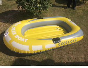 Inflatable Boat, Durable PVC Inflatable Kayak 2 Person Inflatable Canoes Rowing Boat Airboat for Fishing Rafting Diving - RaditShop