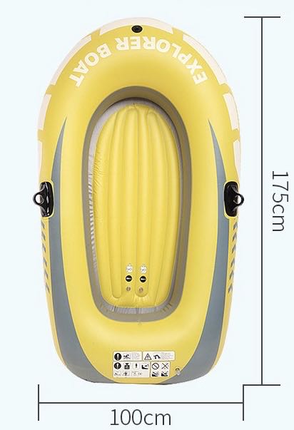 Inflatable Boat, Durable PVC Inflatable Kayak 2 Person Inflatable Canoes Rowing Boat Airboat for Fishing Rafting Diving - RaditShop