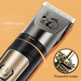 Dog Clippers, Cordless Low Noise Rechargeable Electric Dog Grooming Clipper Kit, Adjustable Clipper Comb & Detachable Blades Dog Trimmer, Suitable for Dogs, Cats, Pets - RaditShop