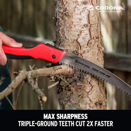 10-Inch Razor TOOTH Folding Saw | Pruning Saw Designed for Single-Hand Use | Curved Blade Hand Saw - RaditShop
