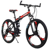 EUROBIKE Folding Bike, Folding Mountain Bike,Adult Bike,TSM G4/G7 Bicycle, 26/27.5Inch,Dual Disc Brake Bike