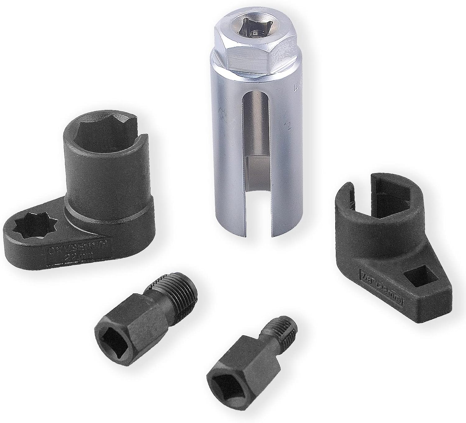 5-Piece O2 Oxygen Sensor Socket & Thread Chaser Set – Removal Tool Kit