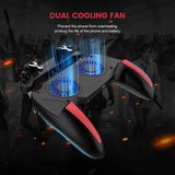 PUBG Mobile Game Controller, Mobile Controller Gaming Grip with Double Cooling Fan Phone Gamepad Joystick with Radiator - RaditShop