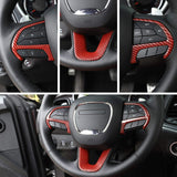 Challenger Steering Wheel Trim for 2015-2024+ Dodge Challenger, Charger, 2014-2024+ Dodge Durango, Jeep Grand Cherokee SRT8