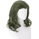 Green Male Wig Cosplay Mens Green Wig Fluffy Clown Wig Heat Resistant Synthetic Wavy Halloween Cosplay Costume Unisex Wig (Green)