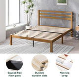 Zinus Queen Bed Frame -&nbsp; Bamboo Platform Bed Frame with Headboard