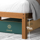 Zinus Queen Bed Frame -&nbsp; Bamboo Platform Bed Frame with Headboard