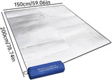 200*150CM Aluminium Foil Camping Mat, Insulating Waterproof Thermal Foam Sleeping Mat For Camping, Sleeping Roll Pad Of Aluminum Foil, Foldable Double-sided Tent Mat For Outdoor Camping Hiking Picnic - RaditShop