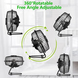 USB Desk Fan, 4 Inch Mini Quiet Fan with Strong Airflow, 360° Rotation, Metal Construction, Personal Cooling Fan - RaditShop