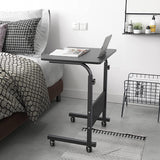 Mobile Side Table 23.6 Inches End Table Sofa Table with Slot & Wheels Mobile Laptop Computer Desk Adjustable Movable Laptop Computer Stand - RaditShop