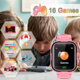 Kids Smart Watch for Boys Girls - Touch Screen Smartwatches with Phone Call SOS Music Player Alarm Clock Camera Games Calculator for Teen Students - RaditShop