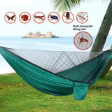 Double Single Camping Hammock, Portable Lightweight Parachute Nylon Hammock for Backpacking Outdoor Travel Beach Yard - RaditShop